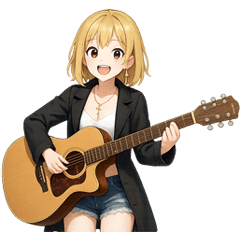 [LINEスタンプ] Live on！！歌って弾いてギター女子！