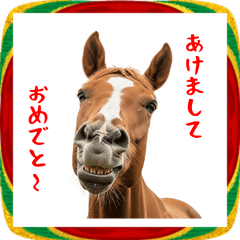 [LINEスタンプ] 笑うウマには福きたる♪あけおめスタンプ