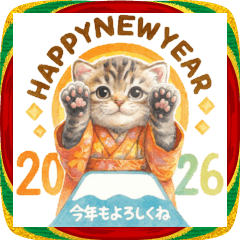 [LINEスタンプ] お正月猫にゃん♡年末年始