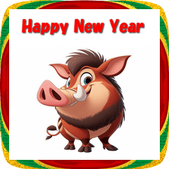 [LINEスタンプ] 十二支全部 あけおめ 年賀状 米風アニメ