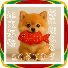 [LINEスタンプ] 毎年使える♡ポメラニアンの年末年始