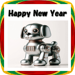 [LINEスタンプ] 十二支全部 あけおめ 年賀状 ロボット