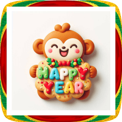 [LINEスタンプ] 十二支全部 あけおめ 年賀状 クッキー