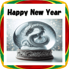 [LINEスタンプ] 十二支全部 あけおめ 年賀状 スノードーム