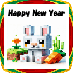 [LINEスタンプ] 十二支全部 あけおめ 年賀状 ポリゴン