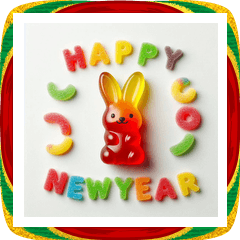 [LINEスタンプ] 十二支全部 あけおめ 年賀状 グミ