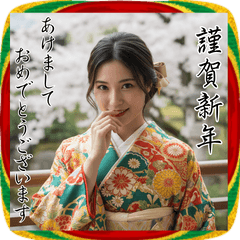 [LINEスタンプ] 謹賀新年！着物美人の敬語スタンプ！！