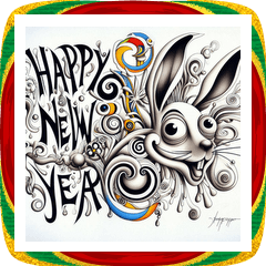 [LINEスタンプ] 十二支全部 あけおめ 年賀状 絵画4