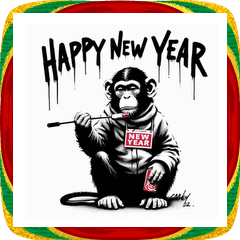 [LINEスタンプ] 十二支全部 あけおめ 年賀状 絵画5