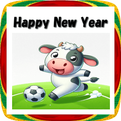 [LINEスタンプ] 十二支全部 あけおめ 年賀状 サッカー