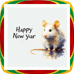 [LINEスタンプ] 十二支全部 あけおめ 年賀状 絵画3