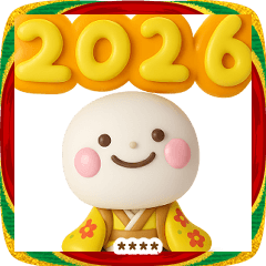 [LINEスタンプ] 誰でも年末年始に使える3Dカスタムスタンプ