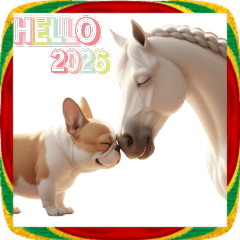 [LINEスタンプ] フレブルとサラブレッドがあけおめ！