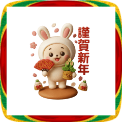 [LINEスタンプ] うさぎのクリスマスとお正月、年賀状、挨拶