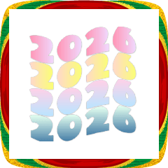 [LINEスタンプ] ポップなグラデーションあけおめ-アニメ