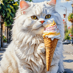 [LINEスタンプ] 白猫の新日常3