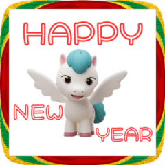 [LINEスタンプ] 2026あけおめ！ホワイトペガサススタンプ