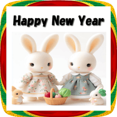 [LINEスタンプ] 十二支全部 あけおめ ファンシードール