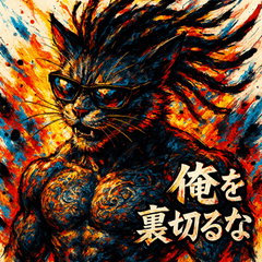 [LINEスタンプ] DREAD CAT ― 彩墨狂騒 ―