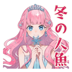 [LINEスタンプ] 人魚姫の冬★雪と魔法の物語