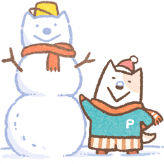 [LINEスタンプ] ぱんつ犬 ぴんちょす！〈冬編〉