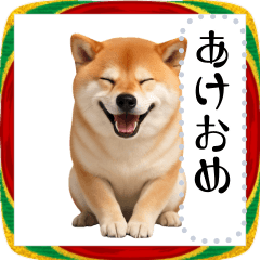 [LINEスタンプ] 柴犬とお正月！メッセージ自由
