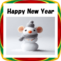 [LINEスタンプ] 十二支全部 あけおめ 年賀状 雪だるま