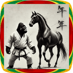 [LINEスタンプ] ゴリラ×空手！ 2026年賀！あけおめ