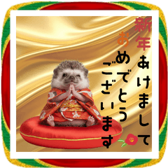 [LINEスタンプ] ハリネズミのお正月スタンプ！クリスマスも