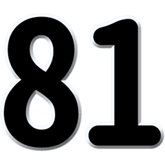 [LINEスタンプ] 数字「81～120」黒文字 N