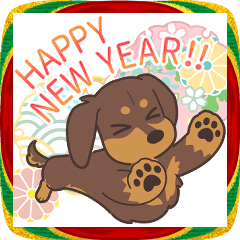 [LINEスタンプ] ダックス大好き！年末年始◆新年つめあわせ