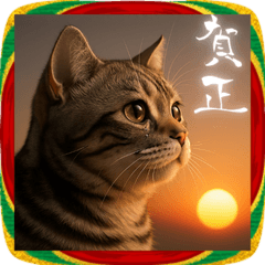 [LINEスタンプ] 午年2026アメショとサラブレッド！あけおめ