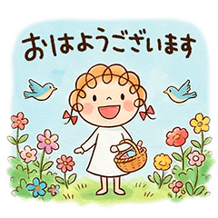 [LINEスタンプ] 絵本風敬語♡くるリボン