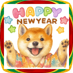 [LINEスタンプ] お正月♡柴犬わんこの年末年始