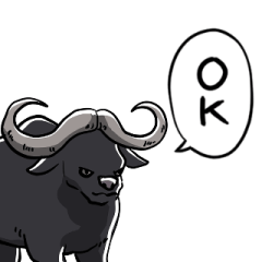 [LINEスタンプ] しゃべるスイギュウ