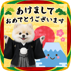 [LINEスタンプ] 癒しポメラニアンの毎年使える年賀スタンプ