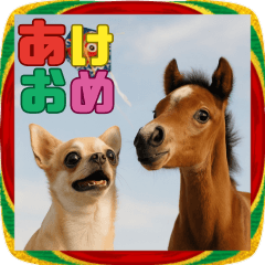 [LINEスタンプ] 午年2026チワワとお馬さん！