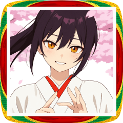 [LINEスタンプ] 新年のポニーテール着物女子スタンプ