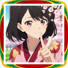 [LINEスタンプ] 新年の桜と着物女子スタンプ