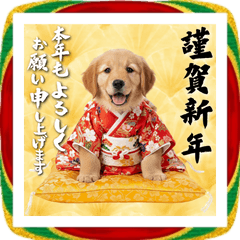 お正月】チワワの年始ごあいさつスタンプ | LINEスタンプ | hanamomo