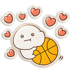 [LINEスタンプ] デコれる✨ぷっくりシールスタンプ♬バスケ