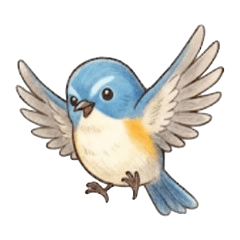 [LINEスタンプ] ルリビタキの日常スタンプ