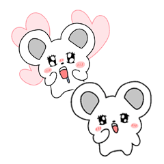 [LINEスタンプ] ちっちゃくて愛らしいネズミ