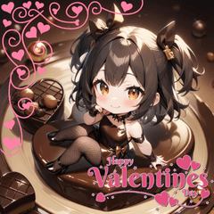 [LINEスタンプ] チョコっと幸せ♡バレンタインガール