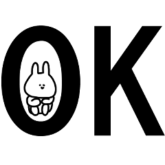 [LINEスタンプ] うさぎだけ。なんかでかい。