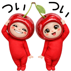 [LINEスタンプ] mottoのチェルーツインズ♡ついつい2度言う