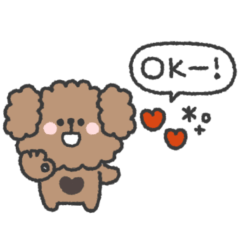 [LINEスタンプ] トイプードルさん◎1年中使えるあいさつ #1