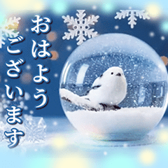 [LINEスタンプ] ❇︎キラキラ❇︎動物とスノードーム