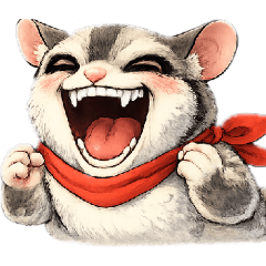 [LINEスタンプ] きまぐれ☆ふくろモモンガ