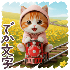 [LINEスタンプ] 1年中 毎日使える パーカーねこ でか文字